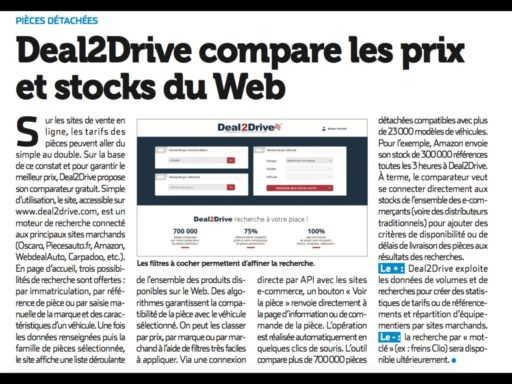 Nouvel article pour le comparateur Deal2Drive !