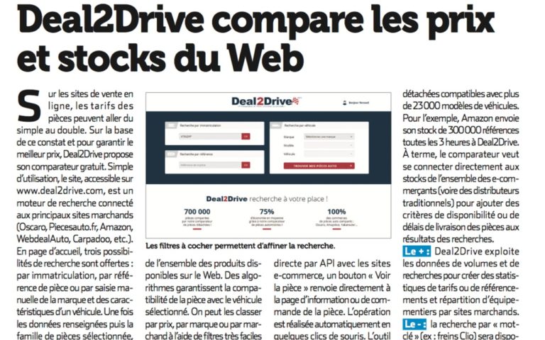 Nouvel article pour le comparateur Deal2Drive !